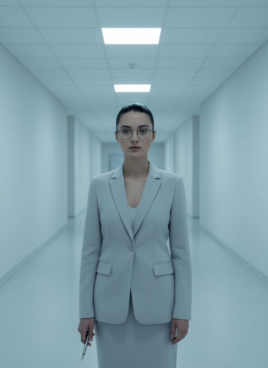 Elena — white corridor