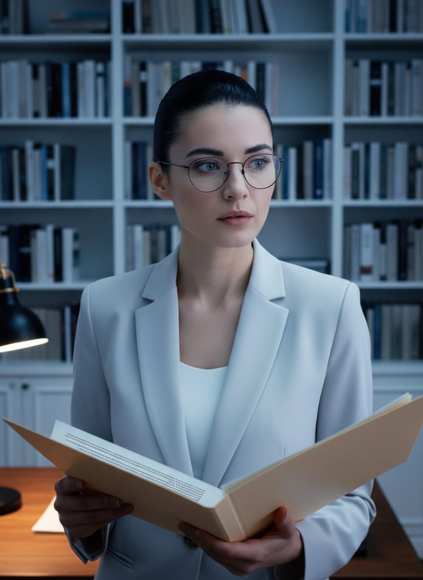 Elena — reading files, something surprised her