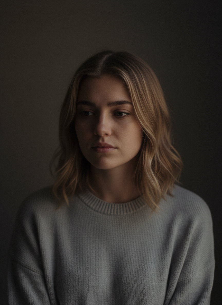 Mila — sad expression